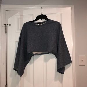 BCBG Maxazria crop top with flared sleeves